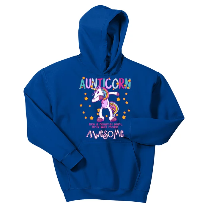 Aunticorn Best Aunt Unicorn Great Gift Kids Hoodie