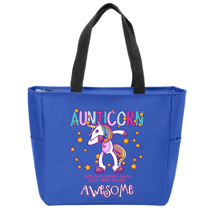 Aunticorn Best Aunt Unicorn Great Gift Zip Tote Bag