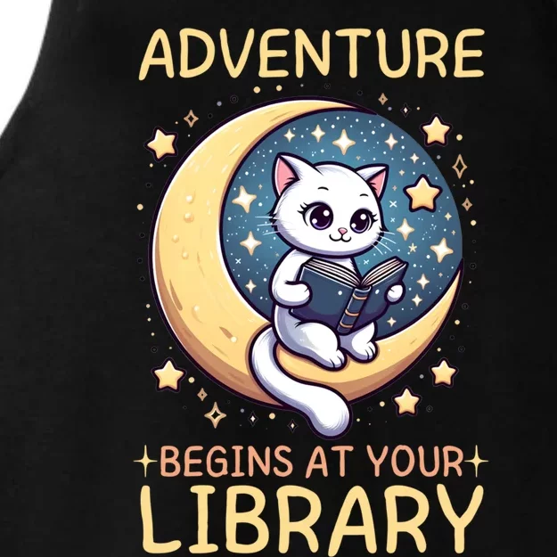 Adventure Begins At Your Library Summer Reading Program 2024 Gift Ladies Tri-Blend Wicking Tank