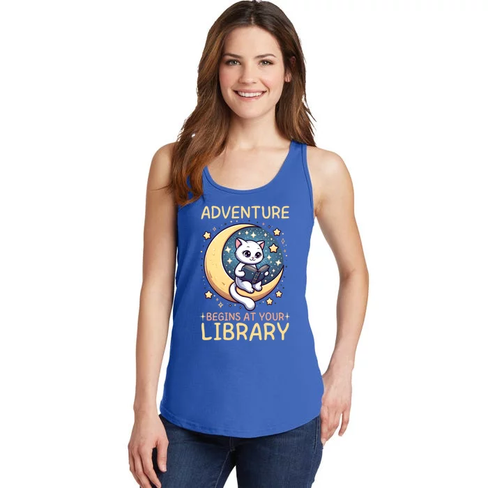 Adventure Begins At Your Library Summer Reading Program 2024 Gift Ladies Essential Tank