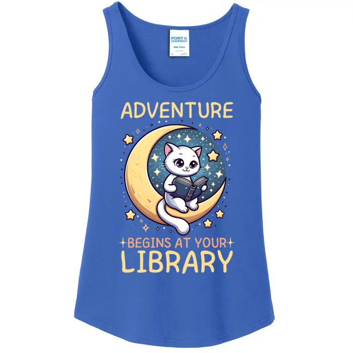 Adventure Begins At Your Library Summer Reading Program 2024 Gift Ladies Essential Tank