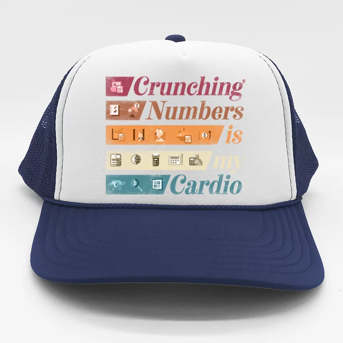 Accountant Bookkeeper Accounting Crunching Numbers Funny Cool Gift Trucker Hat