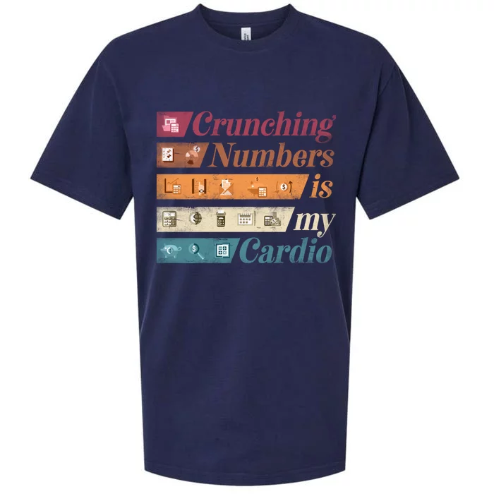 Accountant Bookkeeper Accounting Crunching Numbers Funny Cool Gift Sueded Cloud Jersey T-Shirt