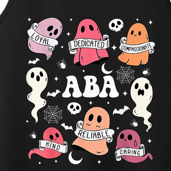 Applied Behavior Analysis ABA Halloween Spooky Cute Ghosts Performance Tank