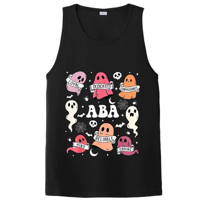 Applied Behavior Analysis ABA Halloween Spooky Cute Ghosts Performance Tank