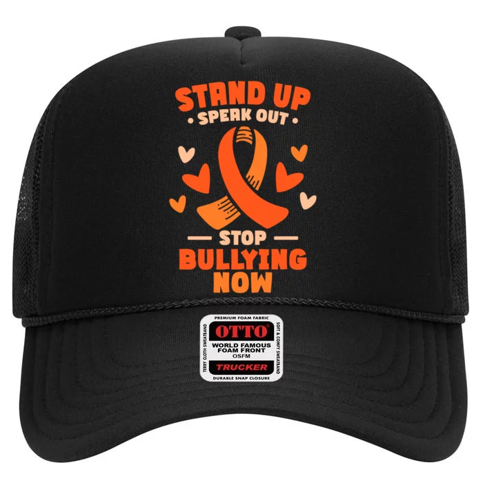 Anti Bullying Awareness And Prevention Month High Crown Mesh Trucker Hat