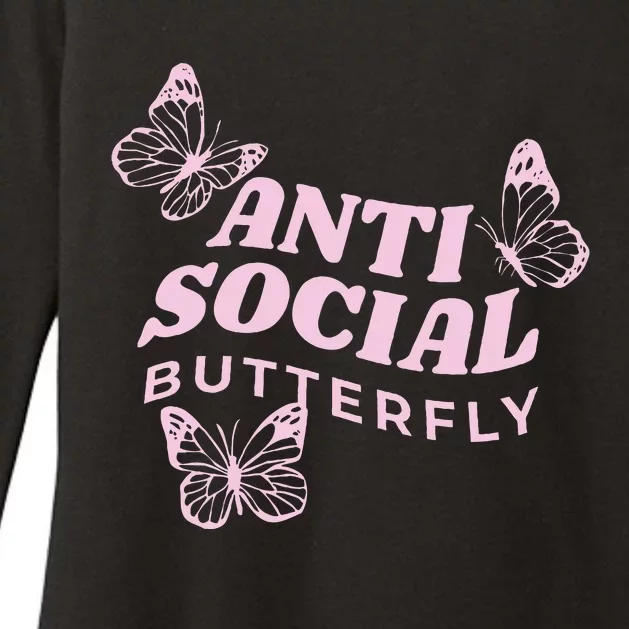 Antisocial Butterfly Anti Social Hater Anxiety Introvert Womens CVC Long Sleeve Shirt