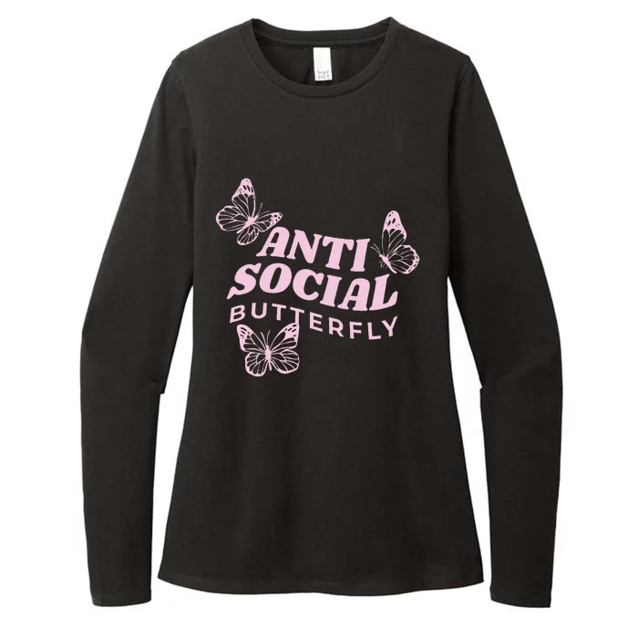 Antisocial Butterfly Anti Social Hater Anxiety Introvert Womens CVC Long Sleeve Shirt