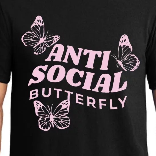 Antisocial Butterfly Anti Social Hater Anxiety Introvert Pajama Set