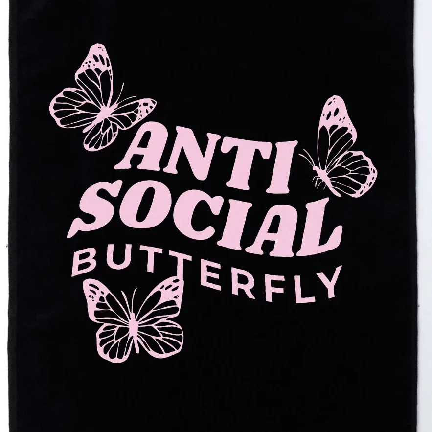 Antisocial Butterfly Anti Social Hater Anxiety Introvert Platinum Collection Golf Towel