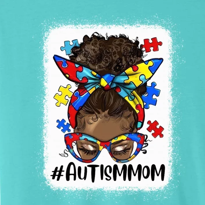 Afro Bun Autism Mom Gift ChromaSoft Performance T-Shirt