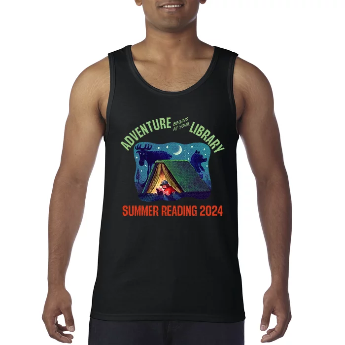 Adventure Begins At Your Library Summer Reading Program 2024 Tank Top