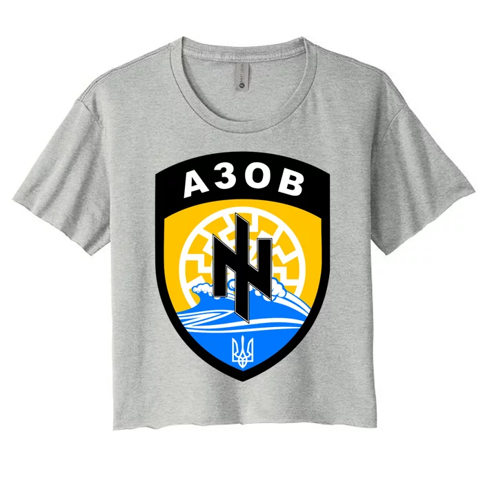 Azov Battalion A30B Shield Special Forces Ukraine Women's Crop Top Tee