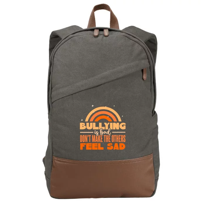 Anti Bullying Apparel Gift Cotton Canvas Backpack