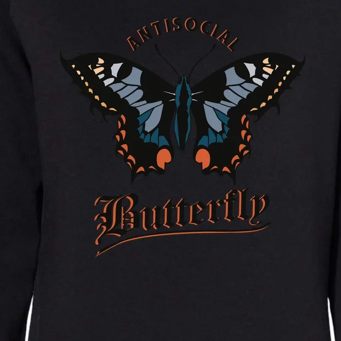 Antisocial Butterfly Womens California Wash Sweatshirt