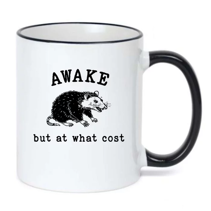 Awake But At What Cost Retro Black Color Changing Mug