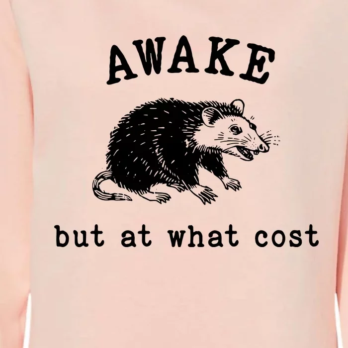 Awake But At What Cost Retro Womens California Wash Sweatshirt