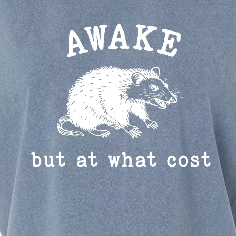 Awake But At What Cost Retro Garment-Dyed Women's Muscle Tee