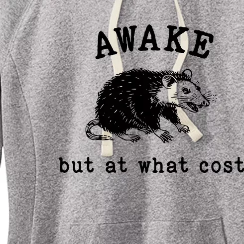 Awake But At What Cost Retro Women's Fleece Hoodie