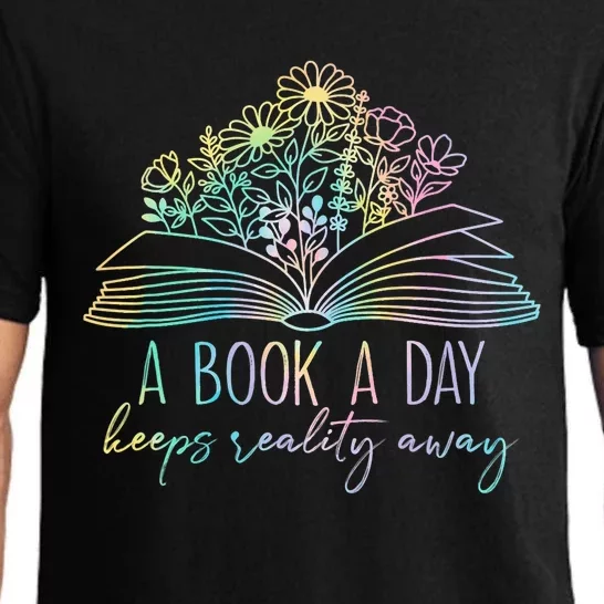 A Book A Day Keeps Reality Away Funny Reading Book Lovers Pajama Set