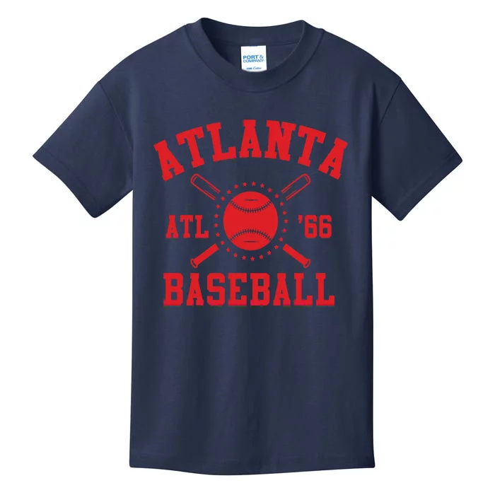 Teeshirtpalace Atlanta Baseball ATL Vintage Brave Retro Kids T-Shirt