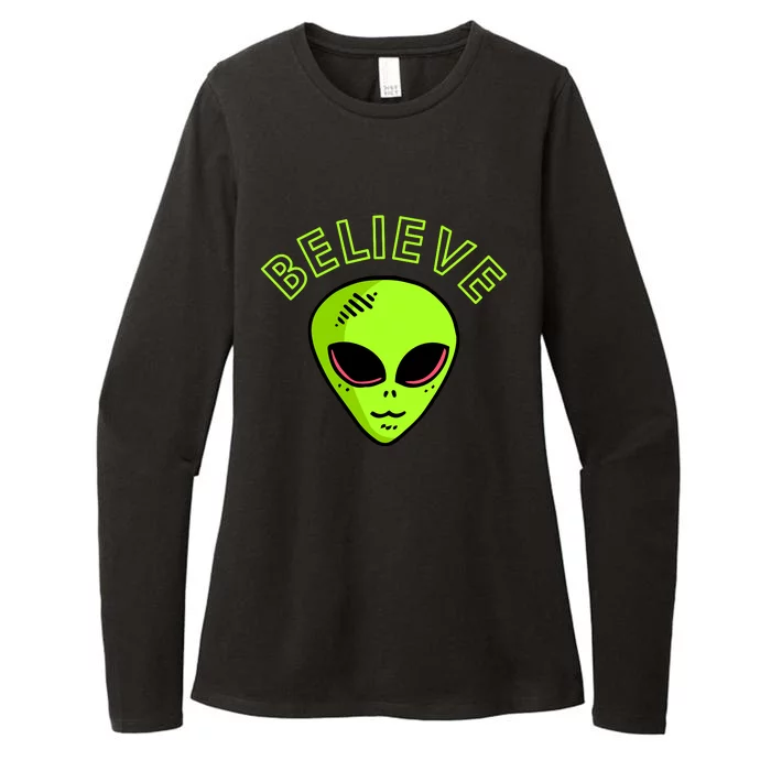 Alien Believe Womens CVC Long Sleeve Shirt