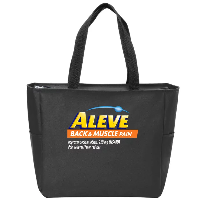 Aleve Back And Muscle Pain Nurse Pharmacy Halloween Costume Zip Tote Bag