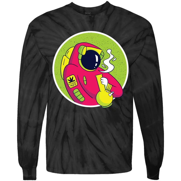 Astronaut Bong Tie-Dye Long Sleeve Shirt