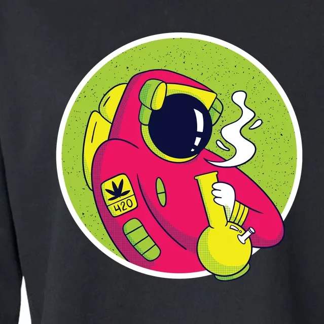 Astronaut Bong Cropped Pullover Crew