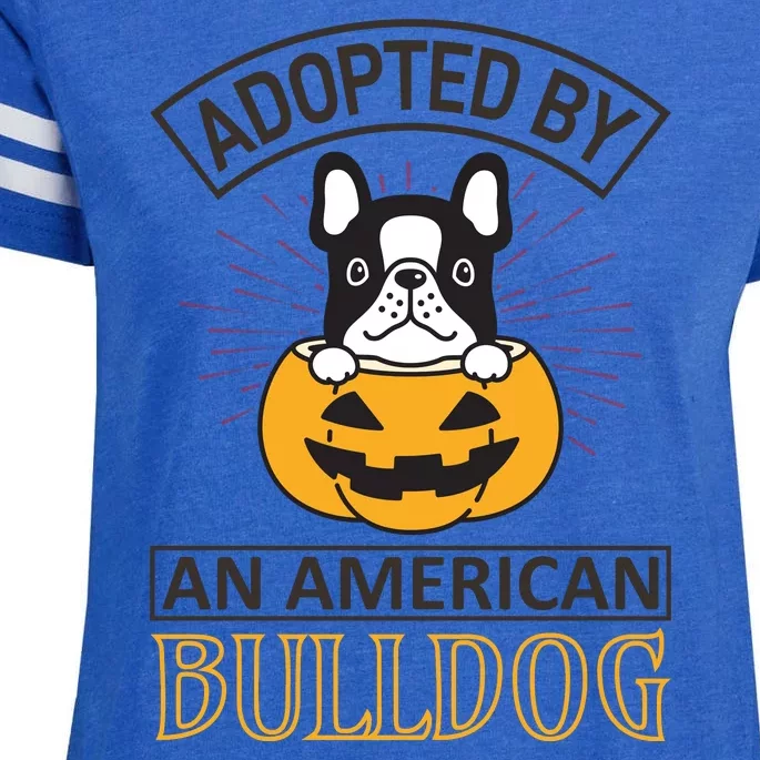 Adopted By American Bulldog Enza Ladies Jersey Football T-Shirt