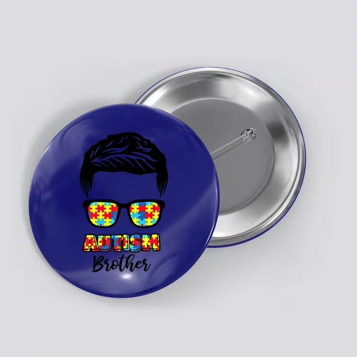 Autism Brother Autism Awareness Acceptance Month Autism Gift Button