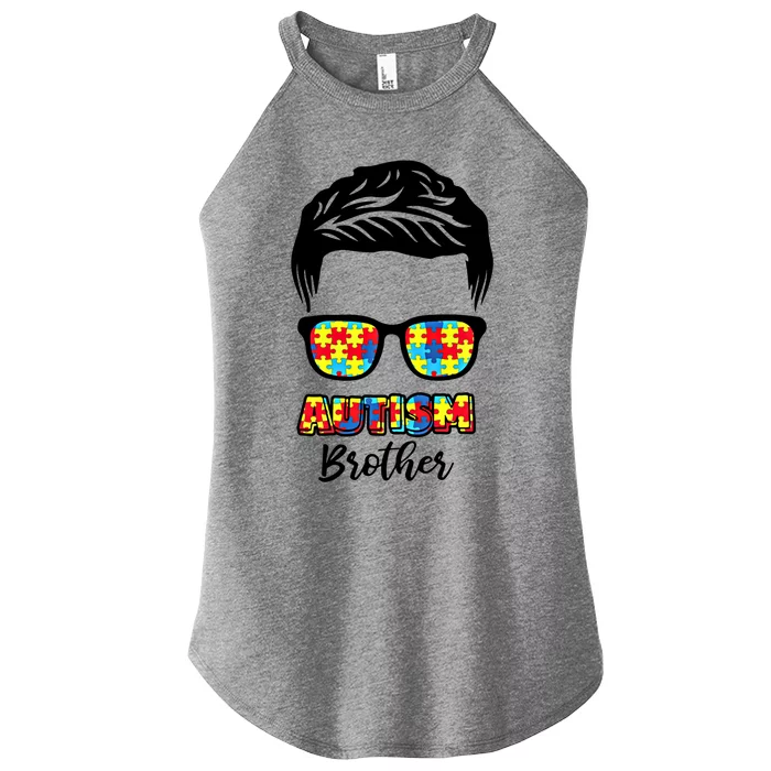 Autism Brother Autism Awareness Acceptance Month Autism Gift Women’s Perfect Tri Rocker Tank