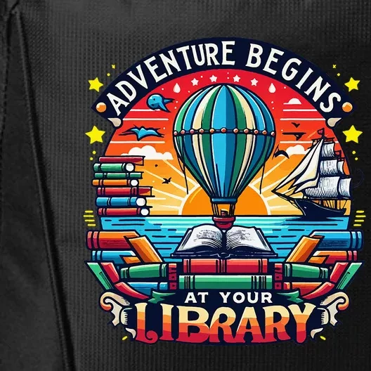 Adventure Begins At Your Library Summer Hot Balloon 2024 City Backpack