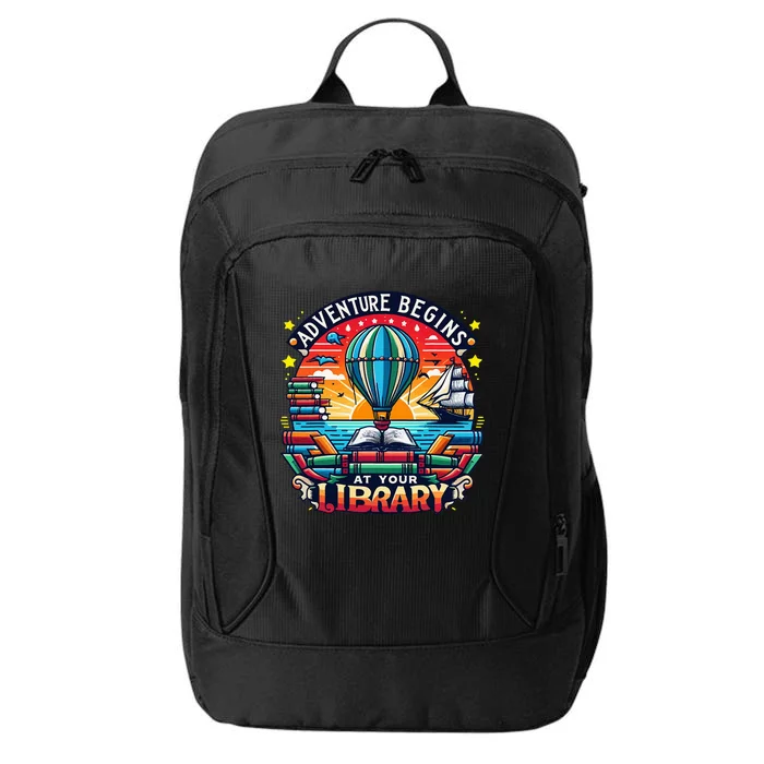 Adventure Begins At Your Library Summer Hot Balloon 2024 City Backpack