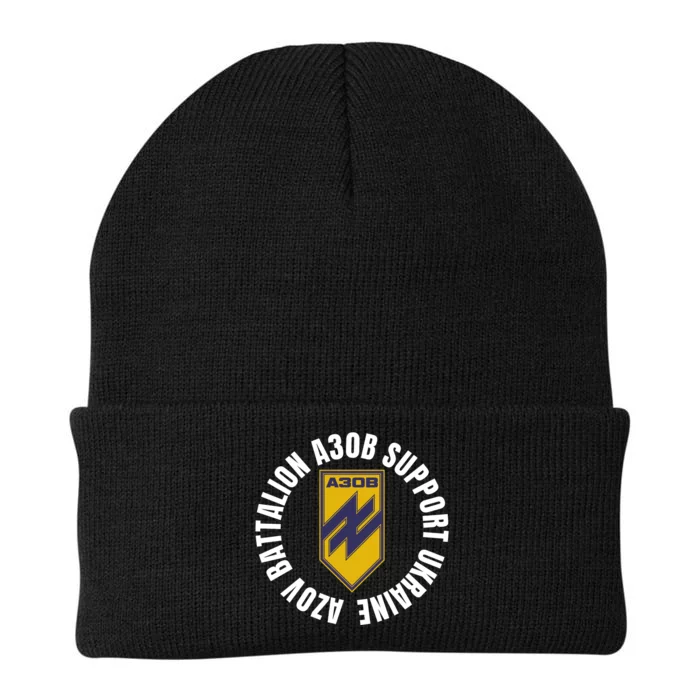 Azov Battalion A30B Support Ukraine I Stand With Ukraine Knit Cap Winter Beanie