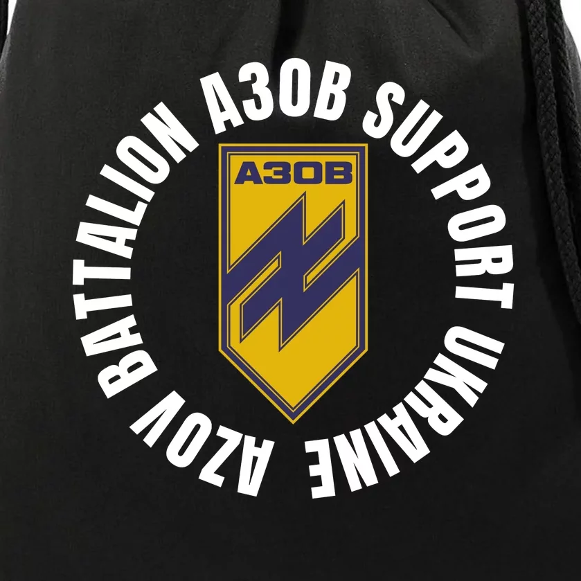 Azov Battalion A30B Support Ukraine I Stand With Ukraine Drawstring Bag