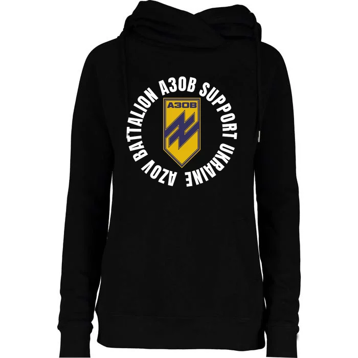 Azov Battalion A30B Support Ukraine I Stand With Ukraine Womens Funnel Neck Pullover Hood