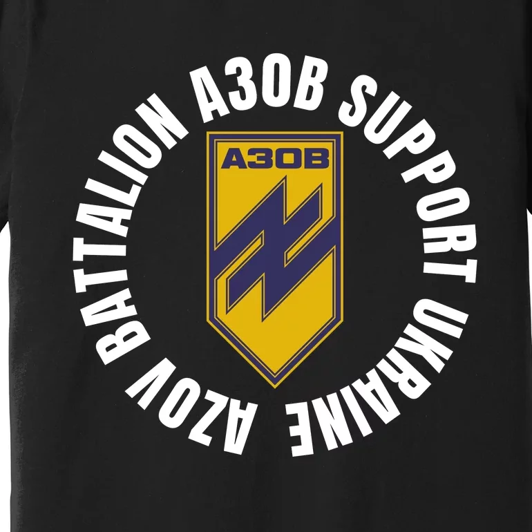 Azov Battalion A30B Support Ukraine I Stand With Ukraine Premium T-Shirt