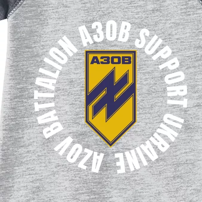 Azov Battalion A30B Support Ukraine I Stand With Ukraine Infant Baby Jersey Bodysuit