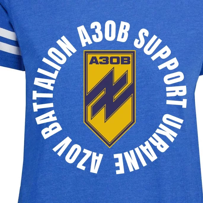 Azov Battalion A30B Support Ukraine I Stand With Ukraine Enza Ladies Jersey Football T-Shirt