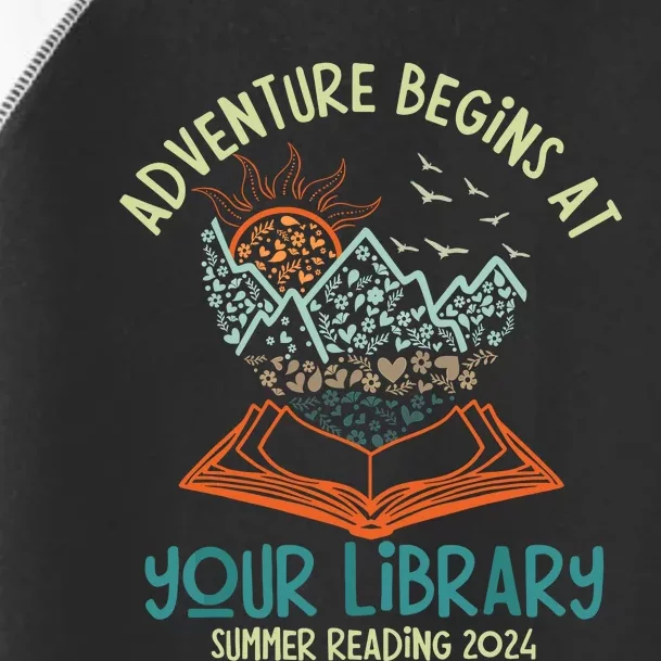 Adventure Begins At Your Library Summer Reading 2024 Toddler Fine Jersey T-Shirt