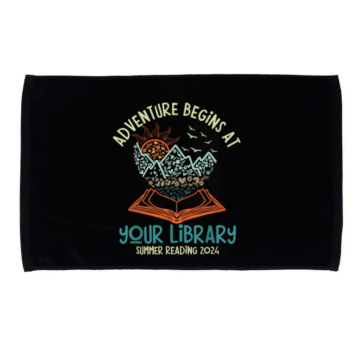 Adventure Begins At Your Library Summer Reading 2024 Microfiber Hand Towel