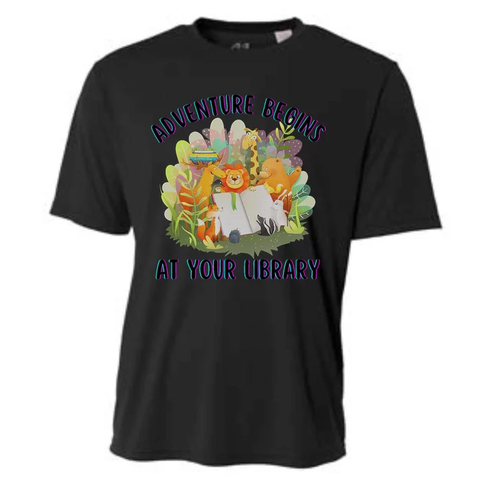 Adventure Begins At Your Library Summer Reading 2024 Animals Cooling Performance Crew T-Shirt