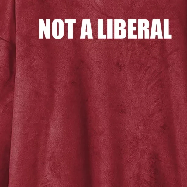 Anti Biden Anti Democrat Anti Liberal Funny Gifts Not A Liberal Hooded Wearable Blanket