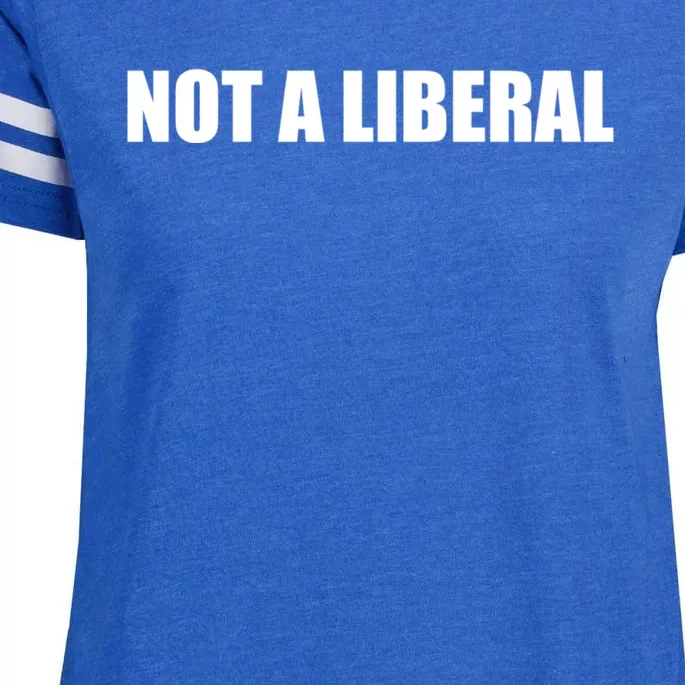 Anti Biden Anti Democrat Anti Liberal Funny Gifts Not A Liberal Enza Ladies Jersey Football T-Shirt