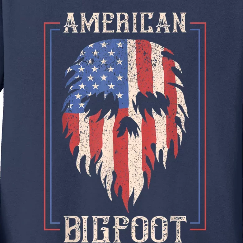 American Bigfoot Alligator Whisperer Gator Crocodile Zoo Animal Lover Kids Long Sleeve Shirt