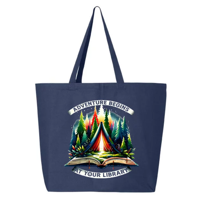 Adventure Begins At Your Library Outdoor Activities 25L Jumbo Tote