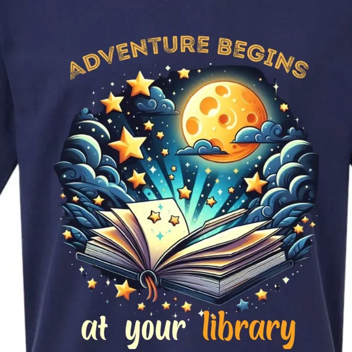 Adventure Begins At Your Library Summer Reading Program 2024 Funny Gift Sueded Cloud Jersey T-Shirt