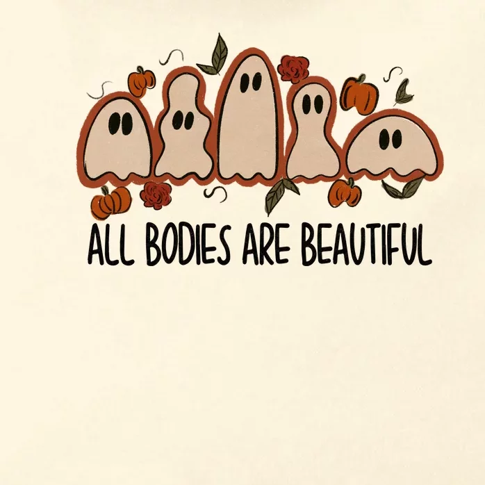 All Bodies Are Beautiful Halloween Funny Ghost Positive Zip Tote Bag