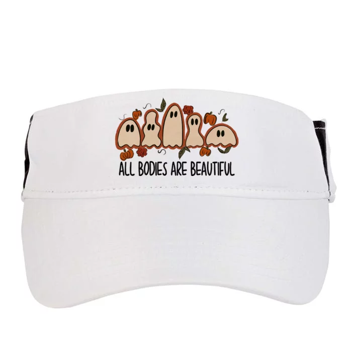 All Bodies Are Beautiful Halloween Funny Ghost Positive Adult Drive Performance Visor